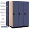 Salsbury Industries 1 Tier Designer Locker, 54"Wx76"Hx24"D, 3 Door, Blue 18-21364BLU - alternate 6